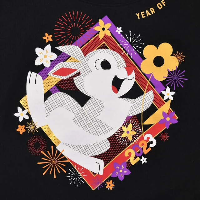 とんすけ 長袖Tシャツ ブラック M L Year of Rabbit 5,280円
