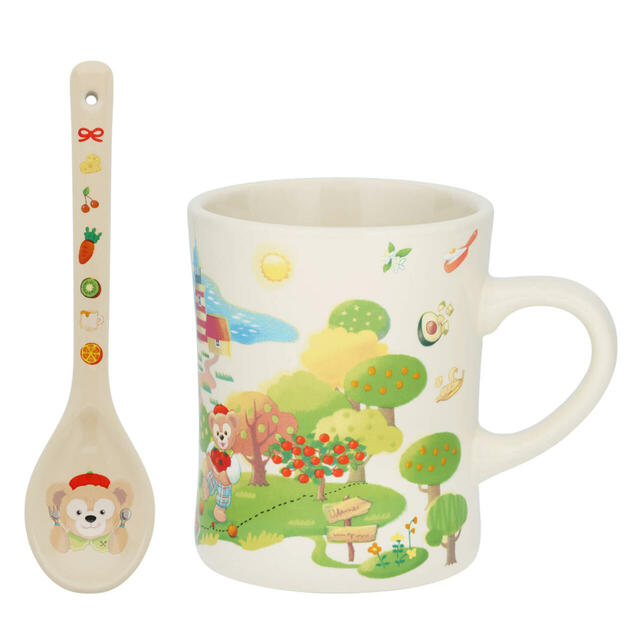 マグカップ＆スプーン 3,200円｜東京ディズニーシー「ダッフィー＆フレンズ・ワンダフルキッチン」スペシャルグッズ｜発売日：2025年1月15日（水）