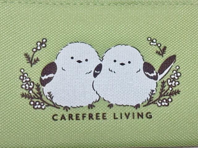 まんまるキュートなシマエナガ2羽のイラスト入り