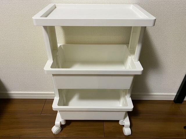 【ニトリ 軽くて組み立て簡単テーブルワゴン】カラーは5色展開