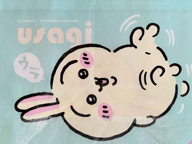 【ちいかわ100円雑貨】うさぎのわんぱくぶりが表されているポーズ、たまりませんね…！「ウラ」の声も今にも聞こえてきそう♪
