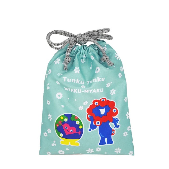 【GREEN×EXPO 2027】EX27 TK 【ミャクミャク】 巾着（ミント）880円　※両面デザイン