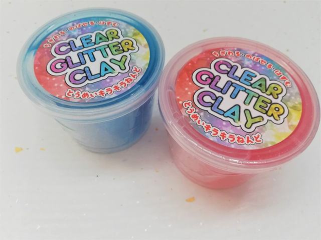 とうめいキラキラねんど