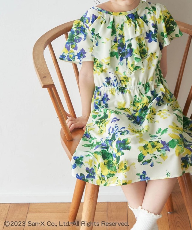 【リラックマ×ロペピクニック】KIDS花柄ワンピース