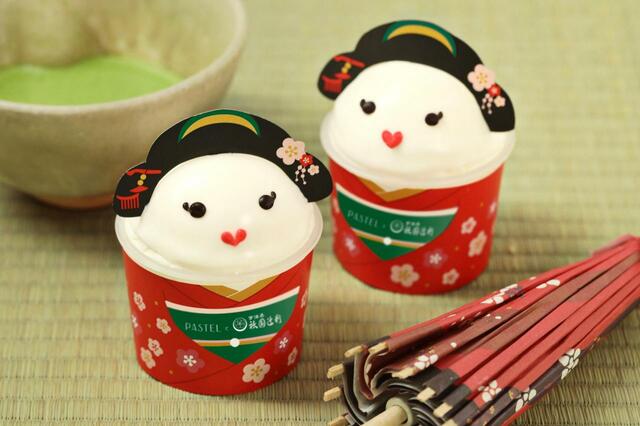 「濃いプリン 舞妓さん」＜680円（税込）＞【パステル×祇園辻利がコラボレーションスイーツを発売】