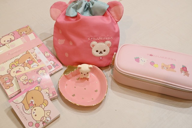 【サンエックスショールーム】コリラックマのいちごないちにち　雑貨やステーショナリーもかわいい！