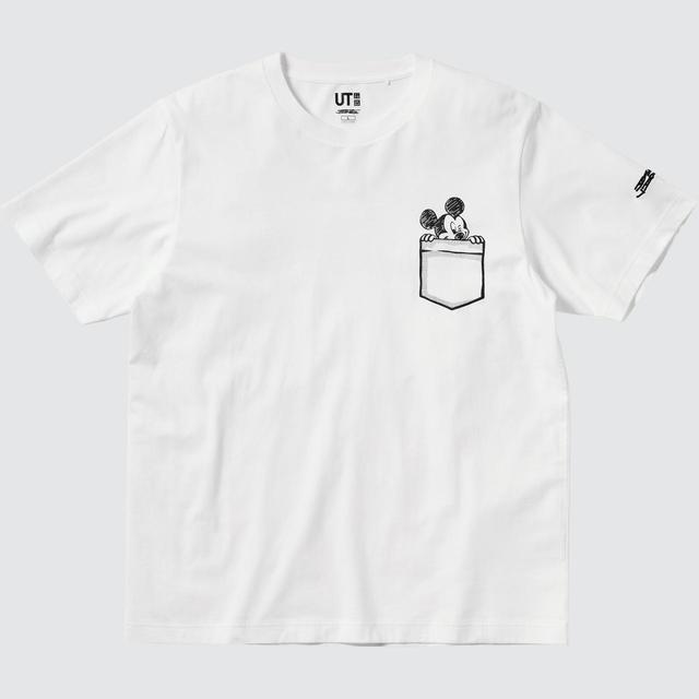 モノクローム ミッキーマウス アート バイ ジョシュア・ヴィーダス UT グラフィックTシャツ(半袖・レギュラーフィット) 1,500円