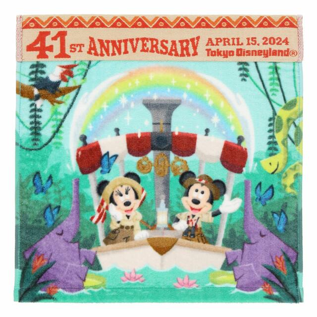 ウォッシュタオル 880円｜東京ディズニーランド開園41周年を記念した「ジャングルクルーズ：ワイルドライフ・エクスぺディション」モチーフのグッズ｜販売店舗：東京ディズニーランド「アドベンチャーランド・バザール」｜発売日：2024年4月15日（月）
