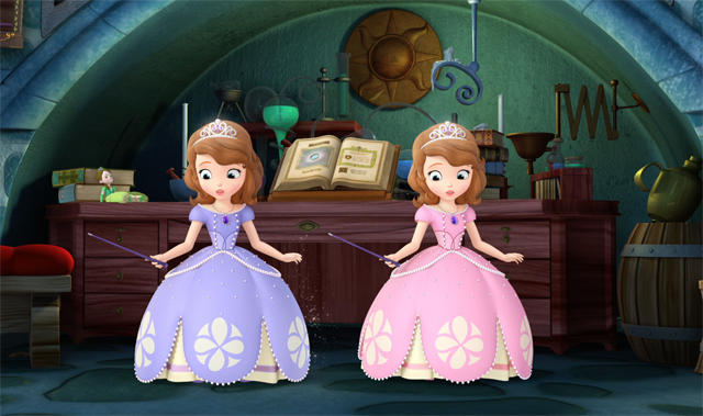 魔法で分身したソフィア(「ふたりのソフィア」より)