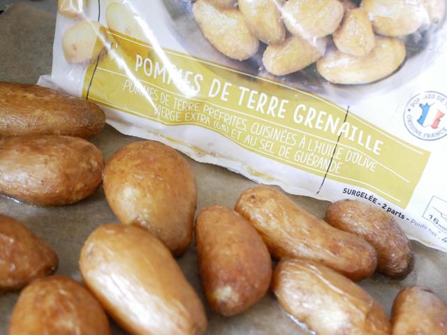 ジャガイモ（グルナイユ種）のポアレ