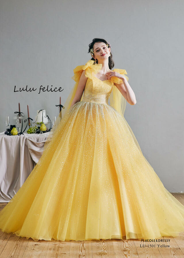 KURAUDIA × PLACOLE & DRESSY（クラウディア×プラコレ）新作ウェディングドレス｜LU-1501_Yellow
