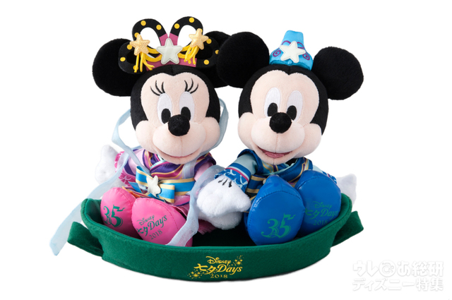 ぬいぐるみセット 5,200円|(笹舟に乗った状態)高さ約21×幅約25×奥行き約16cm(ぬいぐるみMM)高さ約19cm(ぬいぐるみMIN)高さ約20.5cm|東京ディズニーリゾート「ディズニー七夕デイズ」