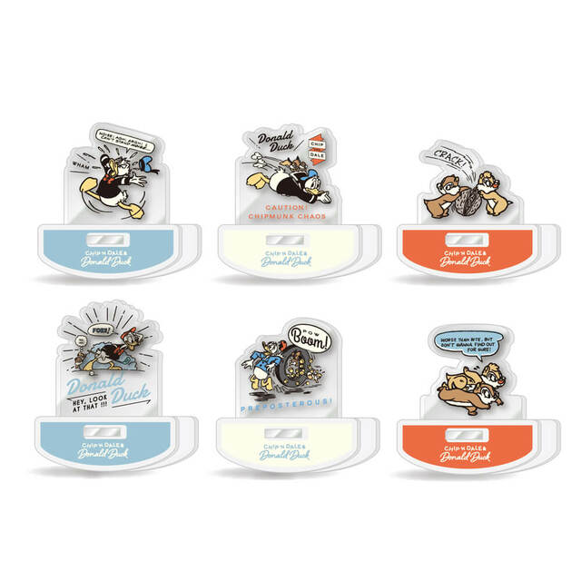 ミニアクリルスタンド（ランダム6種） 990円｜「チップとデール＆ドナルドダック」OH MY CAFE