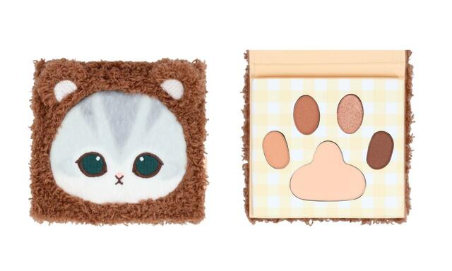 【mofusand×粧美堂 新作コスメ＆雑貨】MD5色アイシャドウパレット／くまにゃん（税込2,530円）