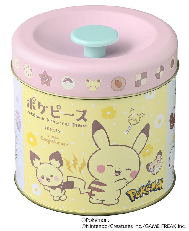「＜ポケピース＞スイーツ缶（7個入）」＜価格：1,620円（税込）＞【【銀座コージーコーナー】ひなまつりやパーティに♪ポケモンケーキ「ポケピース」予約受付スタート！】　