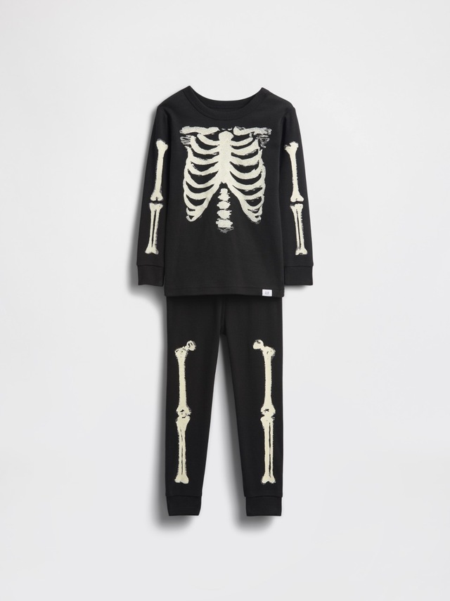 オーガニック ブラッシュドコットン 蓄光プリント パジャマセット ¥3,990