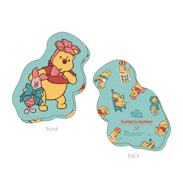 ダイカットクッション 3,080円|「くまのプーさん」FUNNY & HUNNY OH MY CAFE
