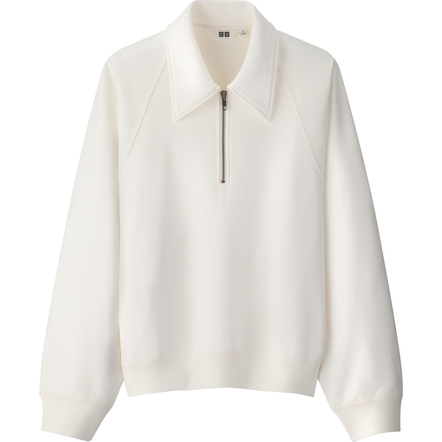 ウェットハーフジップシャツ（長袖）オフホワイト