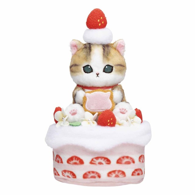 【mofusand】「小物入れにもなるケーキのりにゃんこのぬいぐるみ」3,740円(税込)