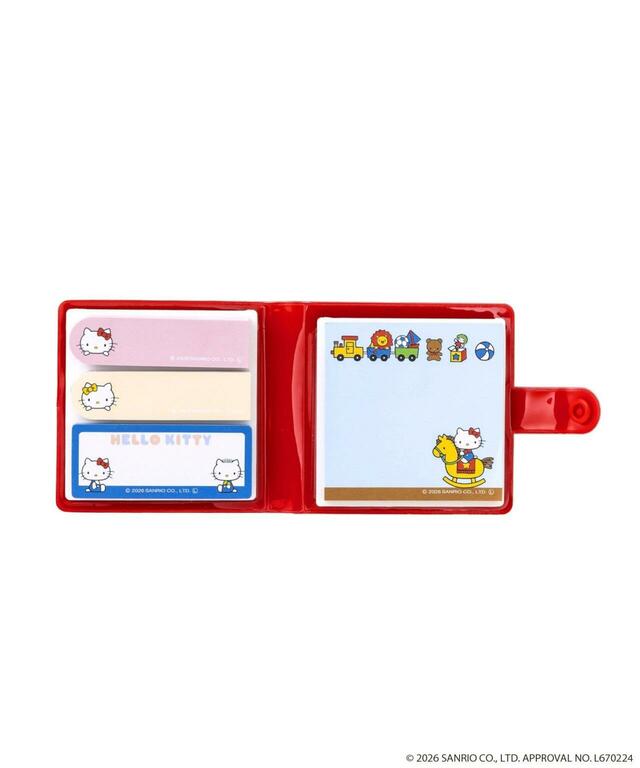 【3COINS×ハローキティコラボアイテム人気ランキング 3位】「HELLO KITTY 財布風付箋セット」レッド 550円(税込)