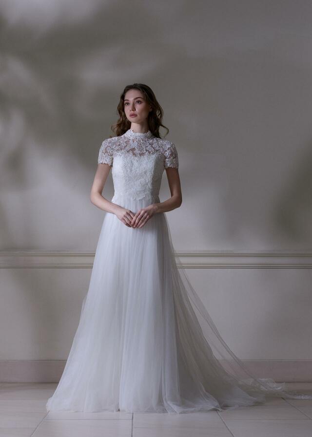 「DAVID K NEW YORK（デヴィッド ケイ ニューヨーク）」新作ウェディングドレス　NY-0130_Offwhite