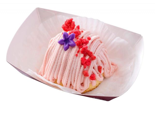 ストロベリーモンブラン、スーベニアプレート付き 990円|販売店舗:東京ディズニーシー「ミゲルズ・エルドラド・キャンティーナ」