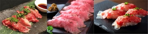 贅沢な肉寿司をご堪能あれ！