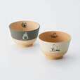 優しい色合いの食洗器対応汁椀2柄セット 「ムーミン」