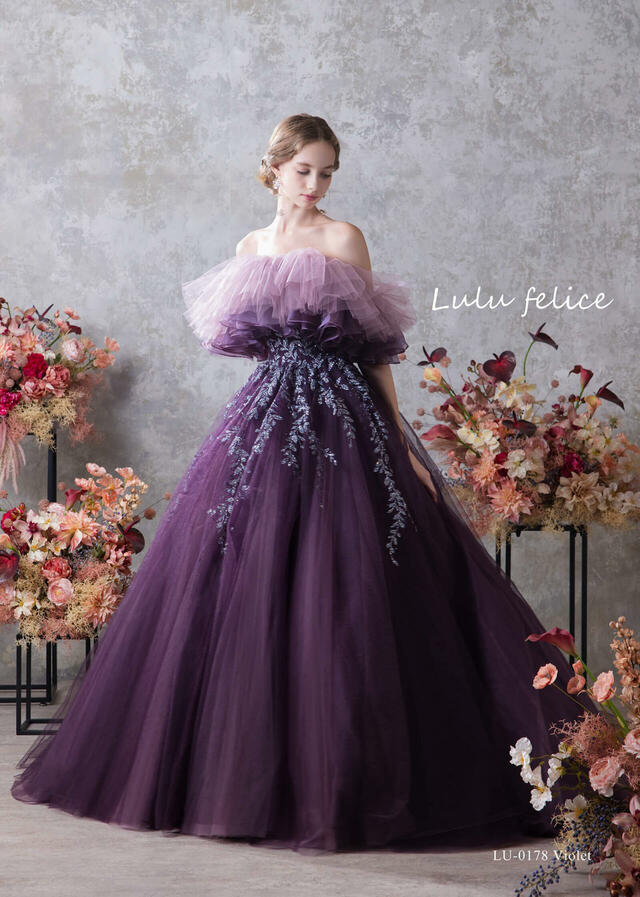 【クラウディア】「Lulu felice（ルル・フェリーチェ）」新作ウェディングドレス｜LU-0178_Violet