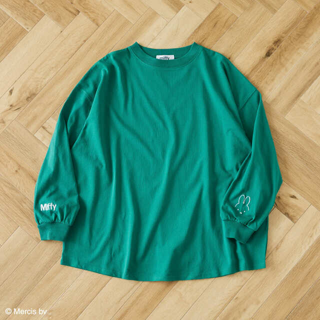 【Green Parks miffyコレクション】miffy/袖刺繍ロンT ￥4,990