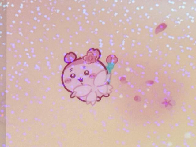 裏面にもサクラの妖精になったカニちゃんが登場♪