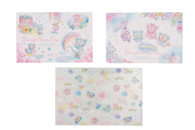 「ダッフィー＆フレンズのビューティフル・レイニーデイズ」ポストカード&クリアホルダー