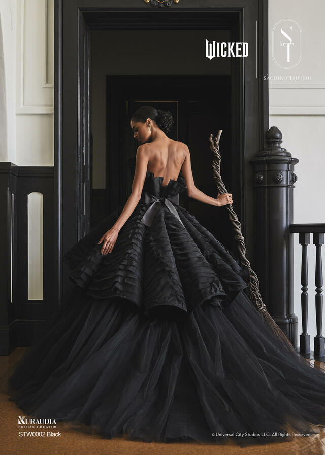 【クラウディア】『ウィキッド』新作ウェディングドレス「WICKED｜SACHIKO TSUTSUI」STW0002_Black