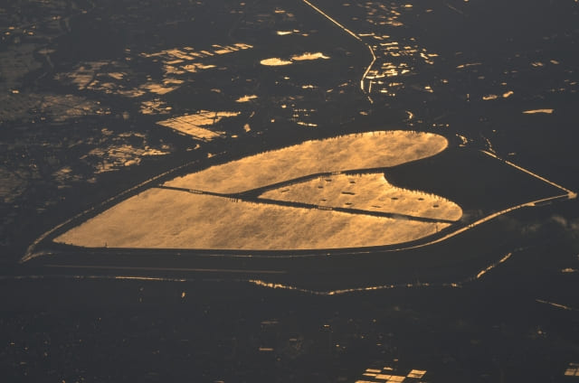 【ハートに見えるスポット】第4位:「渡良瀬遊水地の谷中湖」(栃木・栃木市)