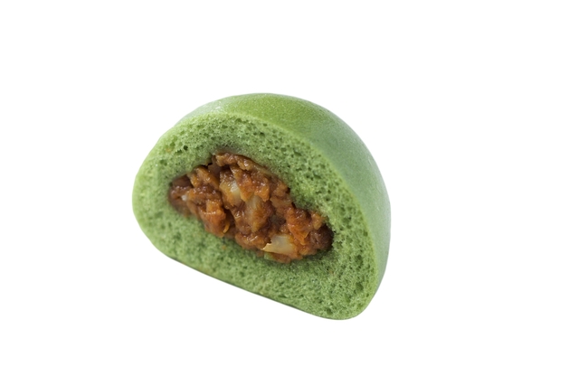 三色海老中華まん（プレーン、チリソース、甜麺醤） ¥500｜販売店舗「ボイラールーム・バイツ」｜東京ディズニーランド「クリスマス・ファンタジー」（2016年）スペシャルメニュー