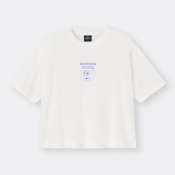 グラフィッククロップドT(5分袖)