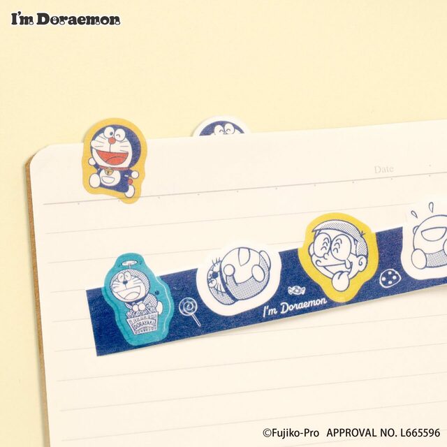 【I'm Doraemonシリーズ新商品】カラカラペリッテ® 全5種 各¥770／手帳やカード、ちょっとした贈り物に貼ってデコレーション