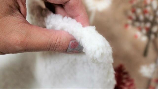 【ニトリ ペットが入れるひざ掛け】厚さは1cm程度