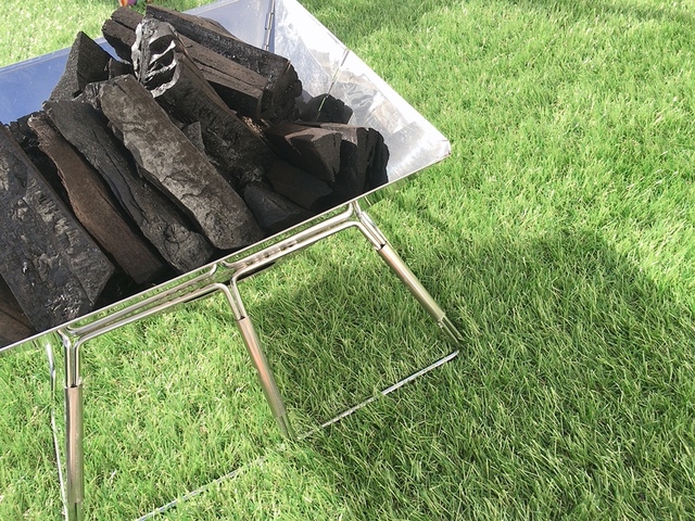 【ワークマン 折畳みBBQグリル】炭を入れればもうBBQができちゃいます