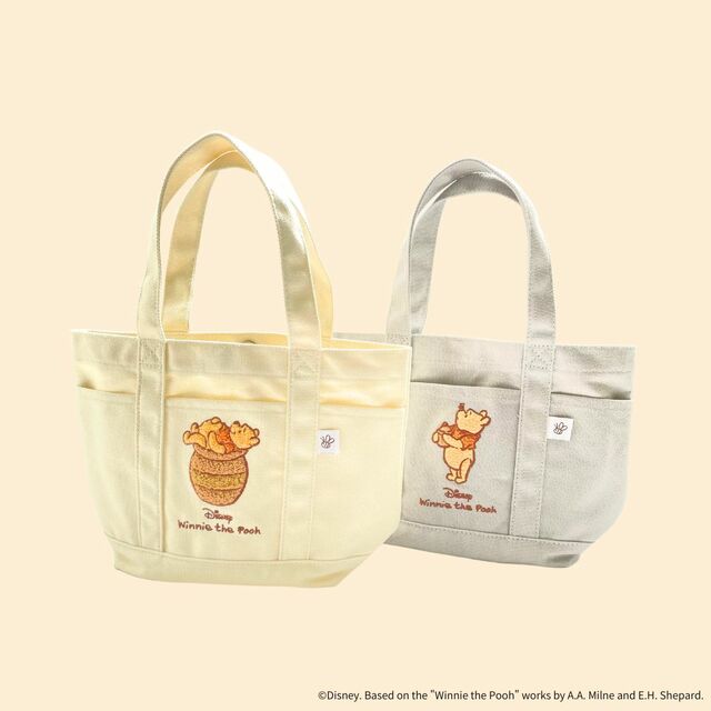 サガラ刺繍ミニトート（生成/ライトグレー）｜各2,920円（税込）