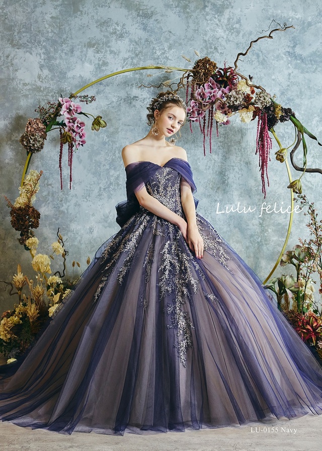 「Lulu felice（ルル・フェリーチェ）」新作ウェディングドレス LU-0155_Navy