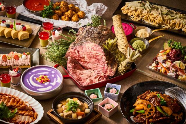 「イヤーエンド スペシャル ビュッフェ」<期間:2025年12月1日~12月31日>【揚げたて天麩羅やローストビーフも食べ放題!和・洋・中の豪華メニューが揃う「イヤーエンド スペシャル ビュッフェ」開催】