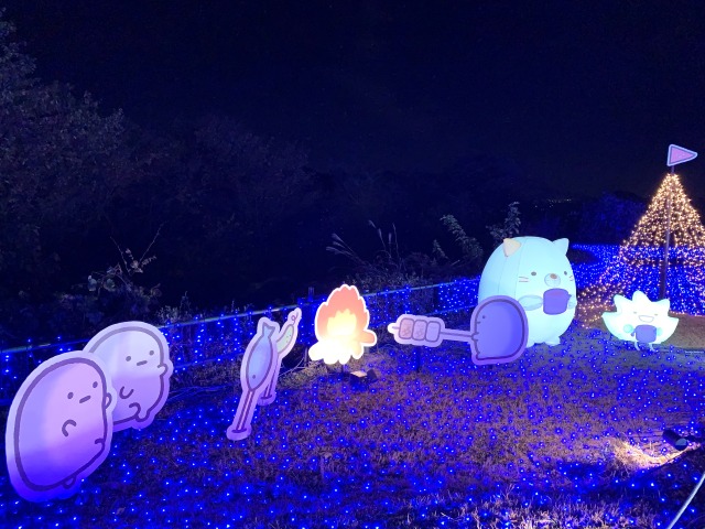 キャンプを楽しむすみっコたち