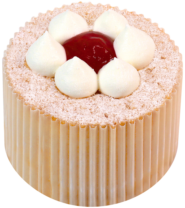 「苺のシフォンケーキ」<価格:583円(税込)>【【不二家】2/28より“ミルキー発売75周年を記念したキャンペーン”開催!特別なショートケーキ「ミルキー75thスペシャルケーキ」も登場!】