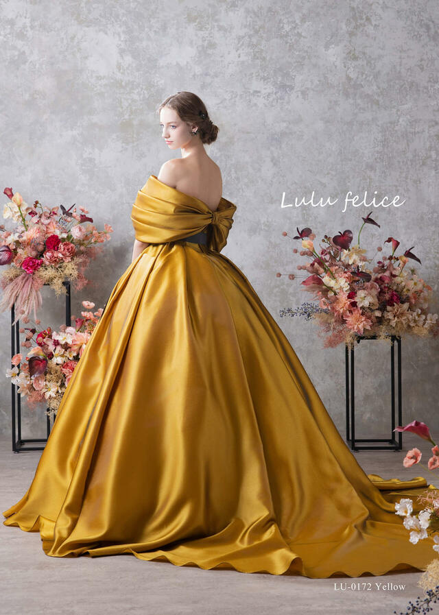 【クラウディア】「Lulu felice(ルル・フェリーチェ)」新作ウェディングドレス|LU-0172_Yellow