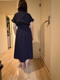 【Honeysの大人ライン「GLACIER」】身長160cm、ネイビーのLサイズ着用。カラーはほかにモカ、ベージュ、ブルーがあります