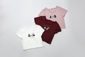 ショート丈Tシャツ 各4,212円(税込)｜evelyn／5F「Disney MICKEY MOUSE 90th ANNIVERSARY COLLECTION | Laforet HARAJUKU」