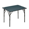 【コールマン フォールディングリビングテーブル 90(モスグリーン)】2段階の高さ調節機能によりさまざまなシーンで使いやすい軽量テーブル