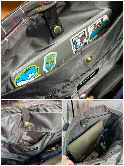 定番ジャケットと同じ素材で作られた、バブアーの「3WAYトート」。経年