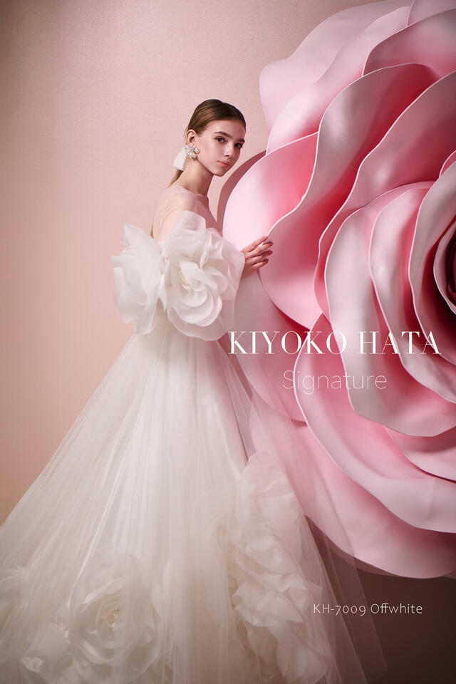 【クラウディア】KIYOKO HATA（キヨコハタ）新作ウェディングドレス｜KH-7009_offwhite